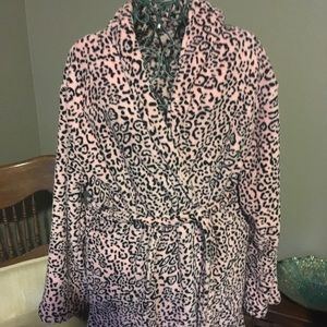 ULTA pink leopard print robe